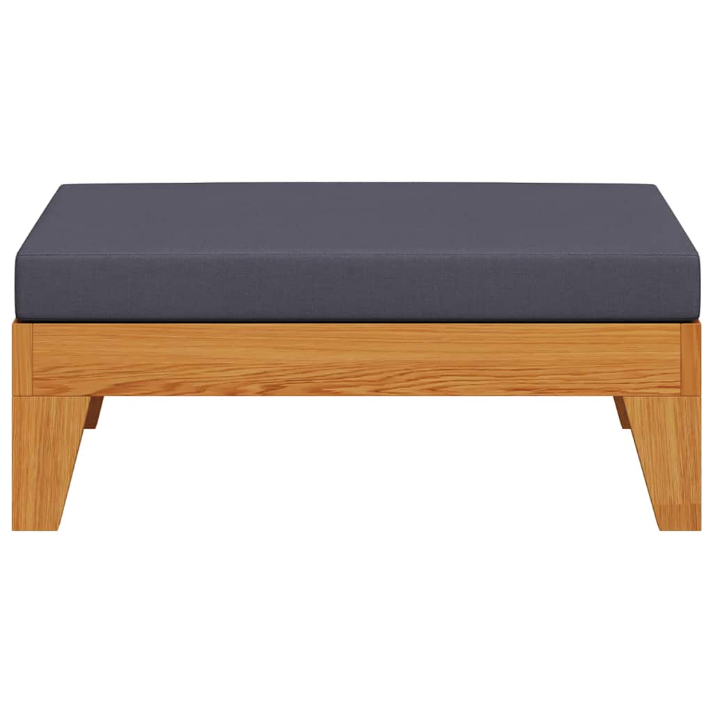 2-tlg. Garten-Lounge-Set mit Auflagen Massivholz Akazie