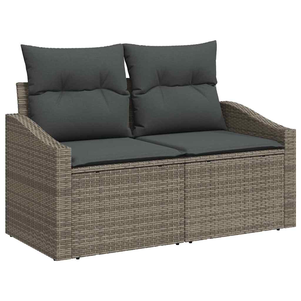 Garten Essgruppe mit Kissen 8 pcs Schwarz und Creme