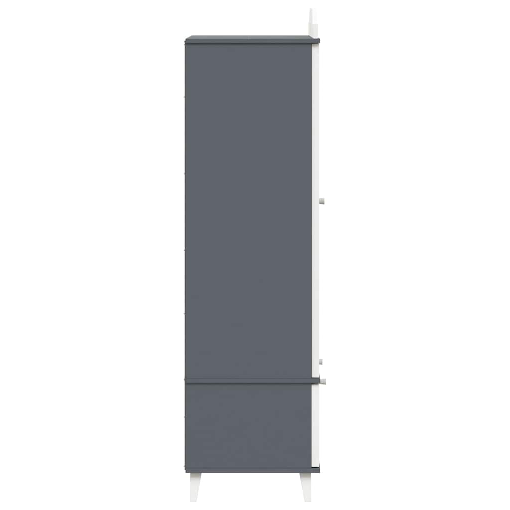 Kreidetafel Kleiderschrank mit Tür ROROS Weiß 90 x 45 x 180 cm