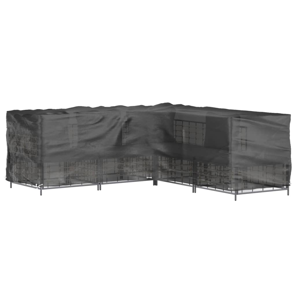 Gartenmöbel-Abdeckungen 2 Stk. L-Form 12 Ösen 250x250x90 cm