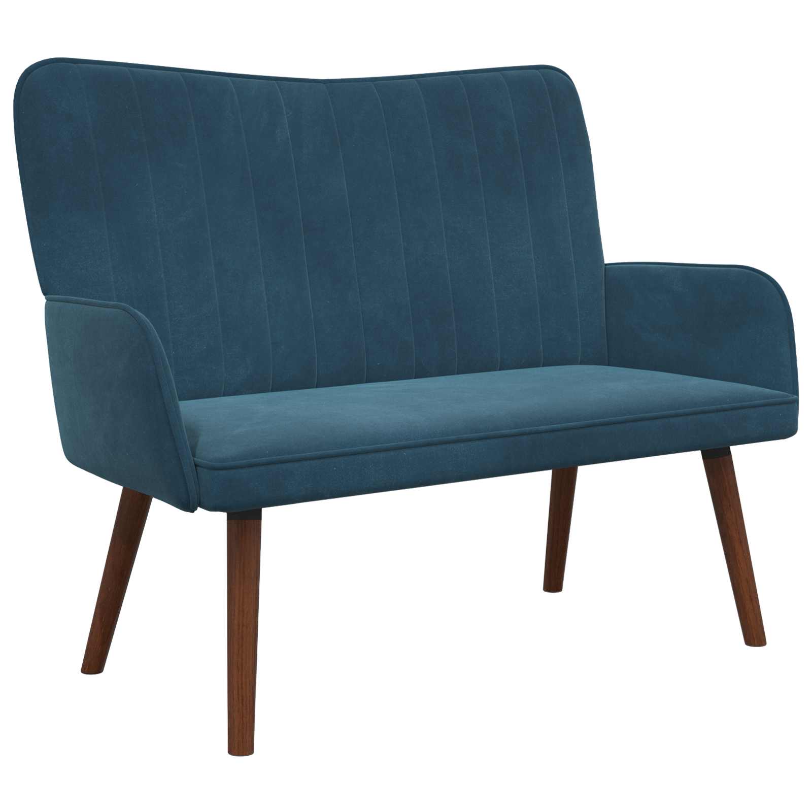 2-Sitzer Sofa Hellgrau 115 x 61 x 87 cm Samt (V)