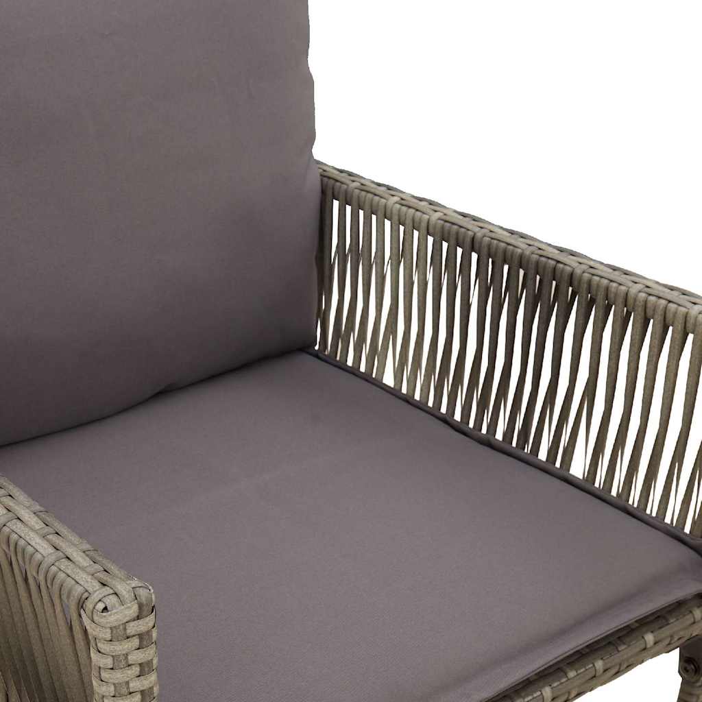 Garten-Barhocker 2 Stk. Schwarz Poly Rattan