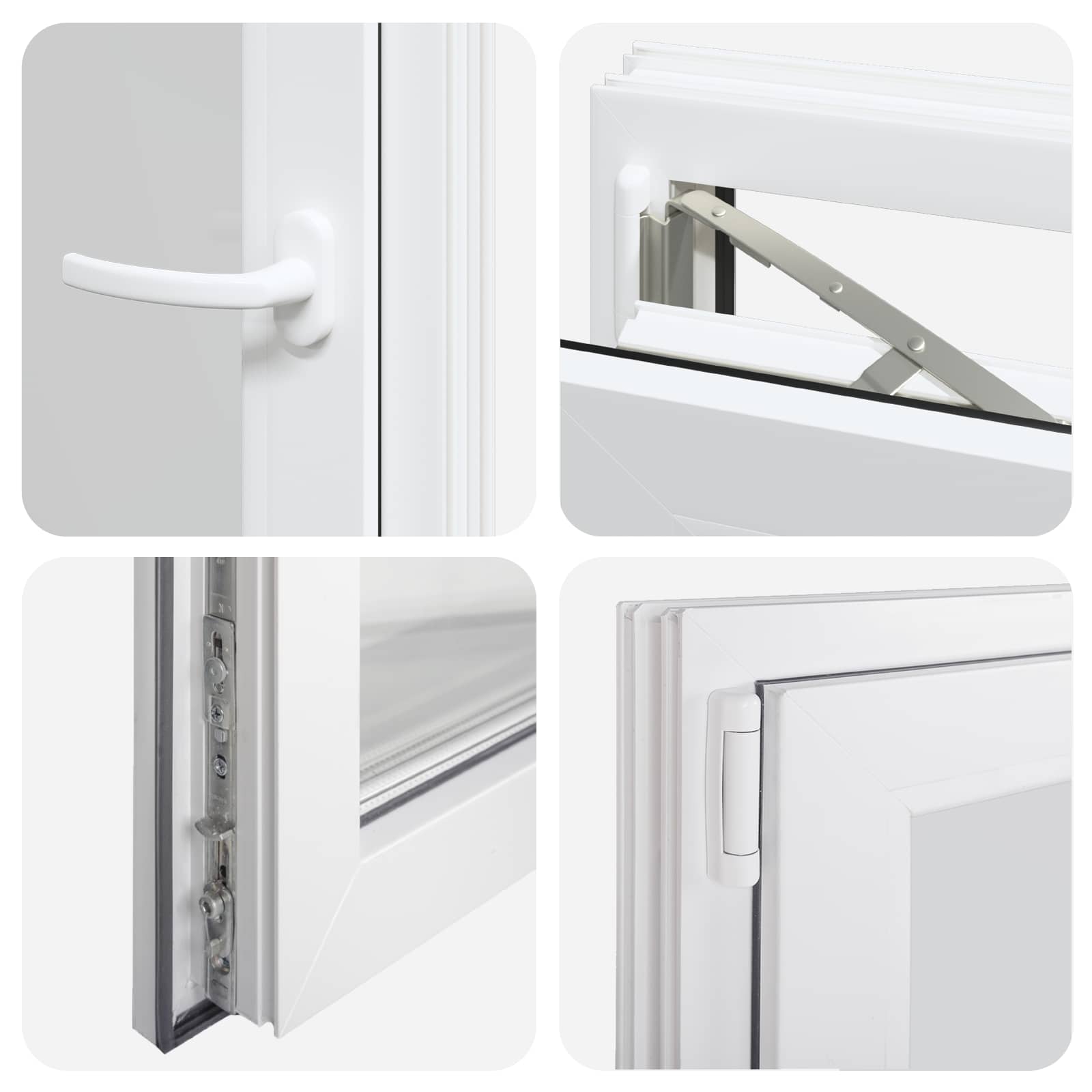 Kellerfenster RISOR 50 x 50 cm PVC und Glas Weiß