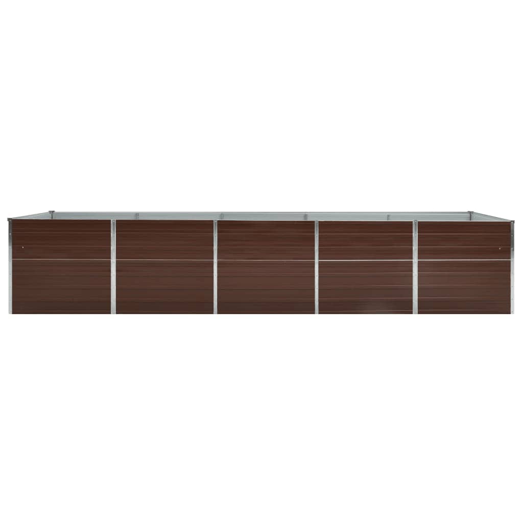 Hochbeet Braun 160 x 80 x 77 cm Verzinkter Stahl