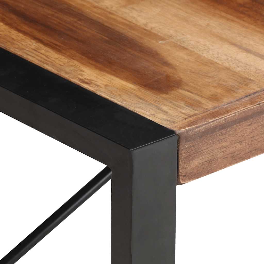 Couchtisch 140x140x40 cm Raues Mangoholz