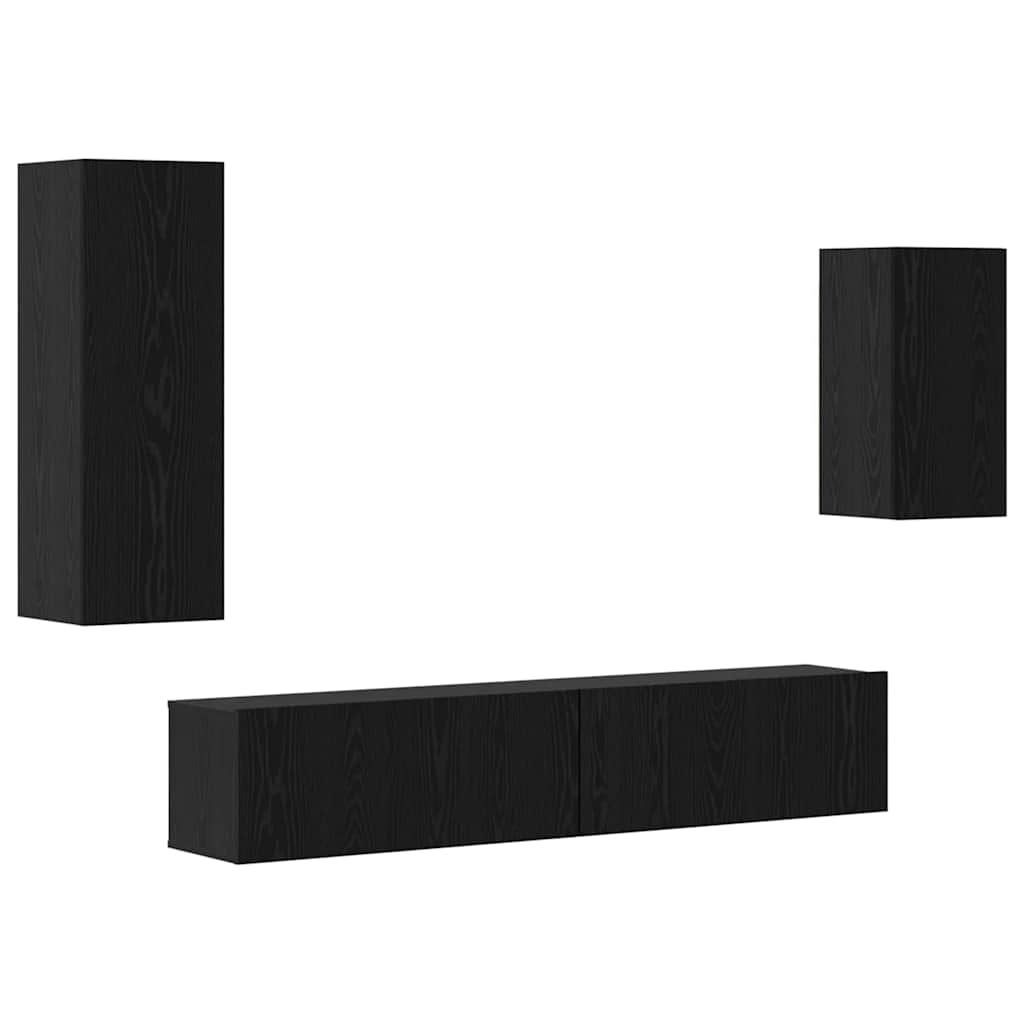 4-tlg. TV-Schrank-Set Weiß Holzwerkstoff