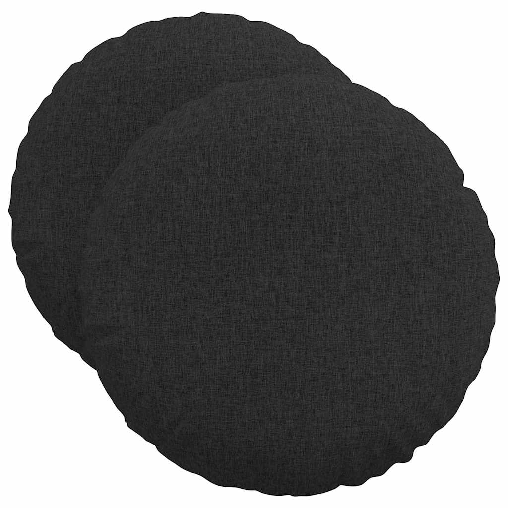 Sitzkissen 2 pcs Hellgrau Ø30 x 13 cm Stoff