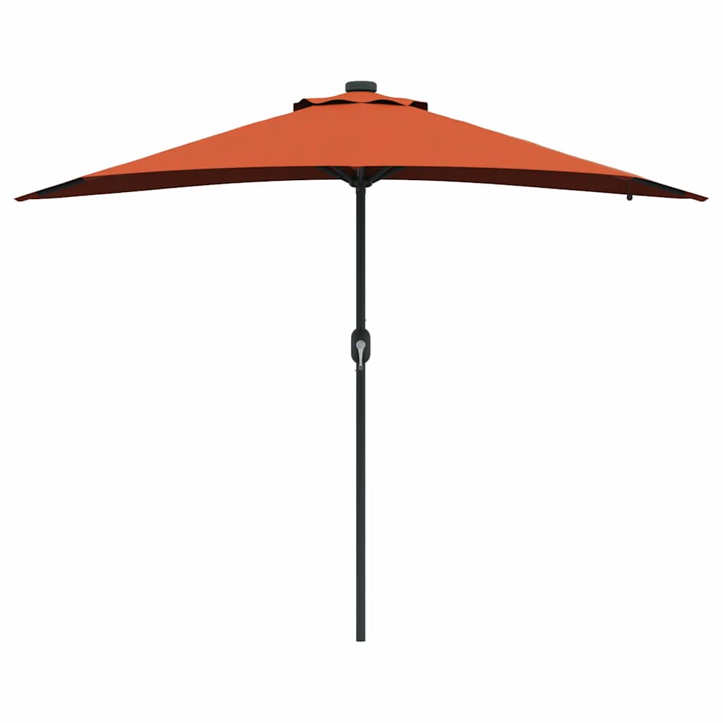 Garten-Sonnenschirm Sand 294 x 150 x 223 cm Polyester und Stahl