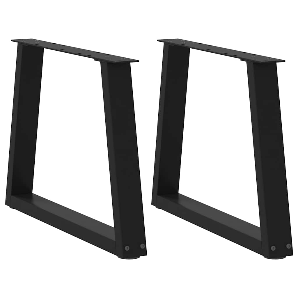 Couchtischbeine V-Form 2 Stück Schwarz 30x(30-31,3) cm Stahl