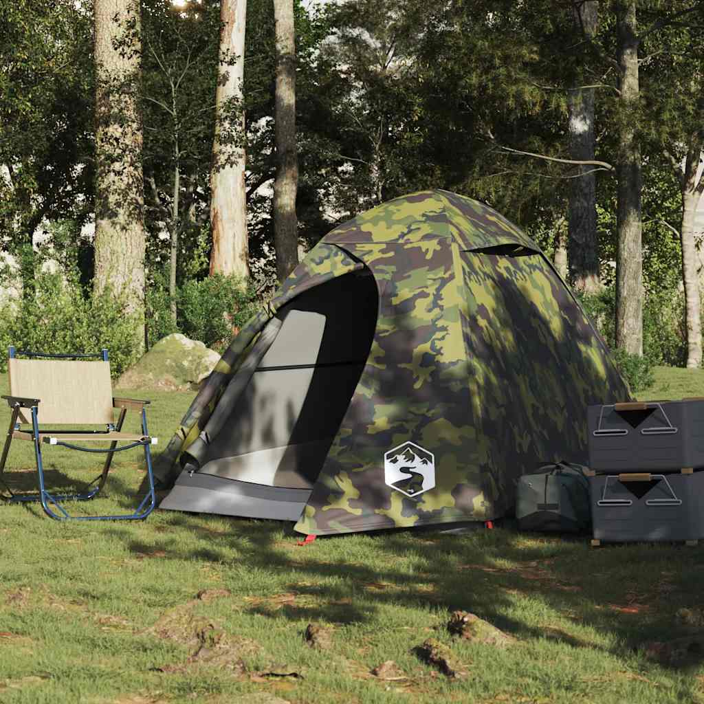 Kuppel-Campingzelt 2 Personen Olivgrün Wasserdicht