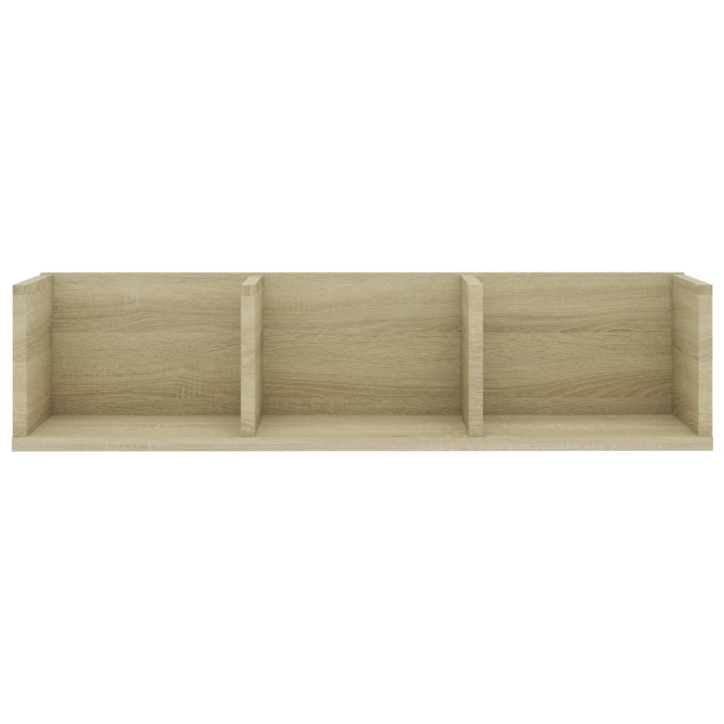 CD-Wandregal Weiß 75x18x18 cm Holzwerkstoff