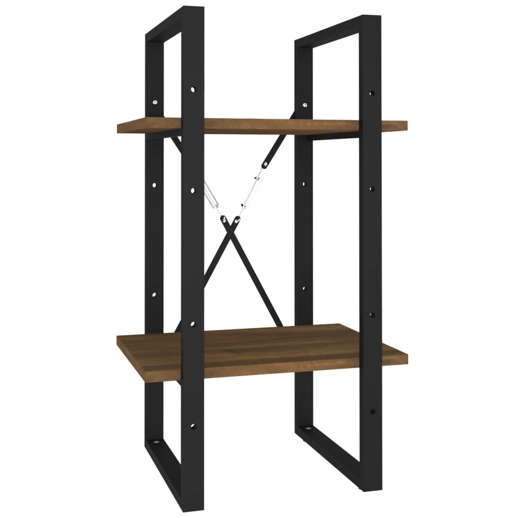 Bücherregal 2 Fächer Weiß 40x30x70 cm Holzwerkstoff