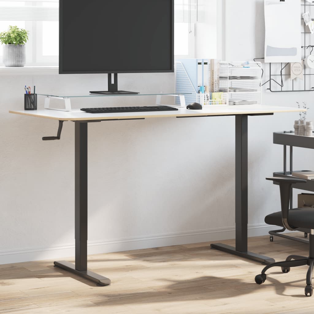 Gestell für Sitz-Steh-Schreibtische Weiß (94-135)x60x(70-114)cm