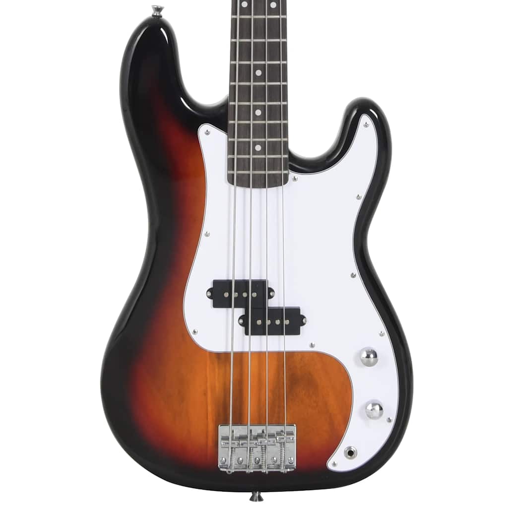 E-Bass für Anfänger mit Tasche Schwarz 4/4 46