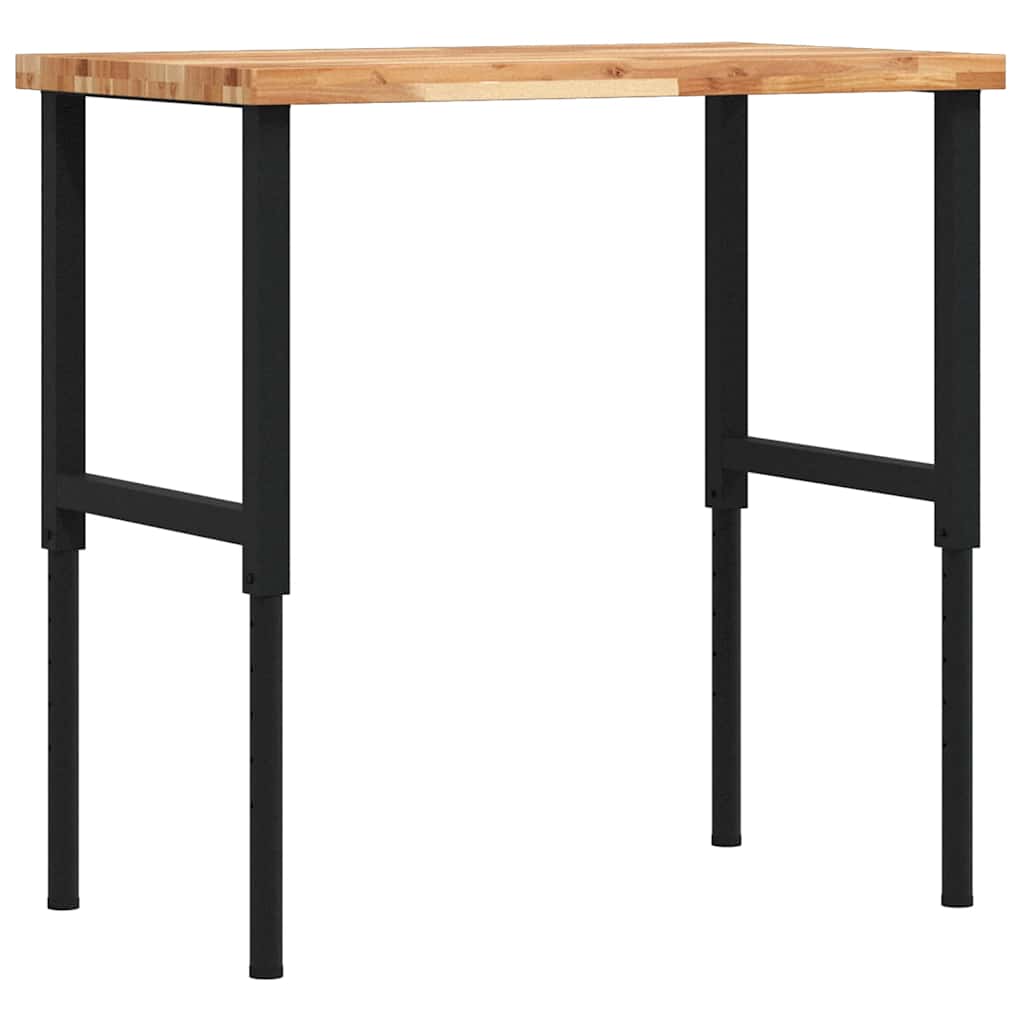 Werkbank 80x60x(73-99,5) cm Massivholz Akazie Rechteckig