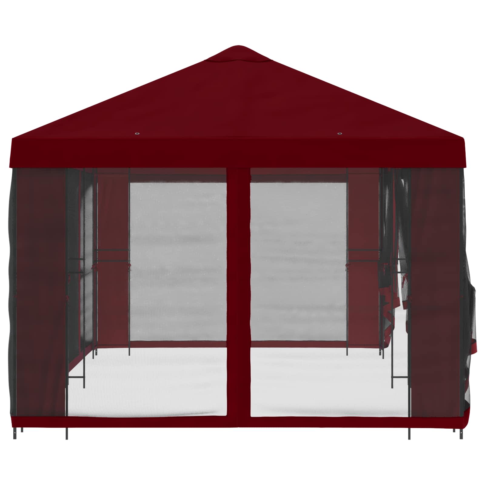 Pavillon mit Seitenwänden 6 x 3 m Beige Polyester und Stahl 190