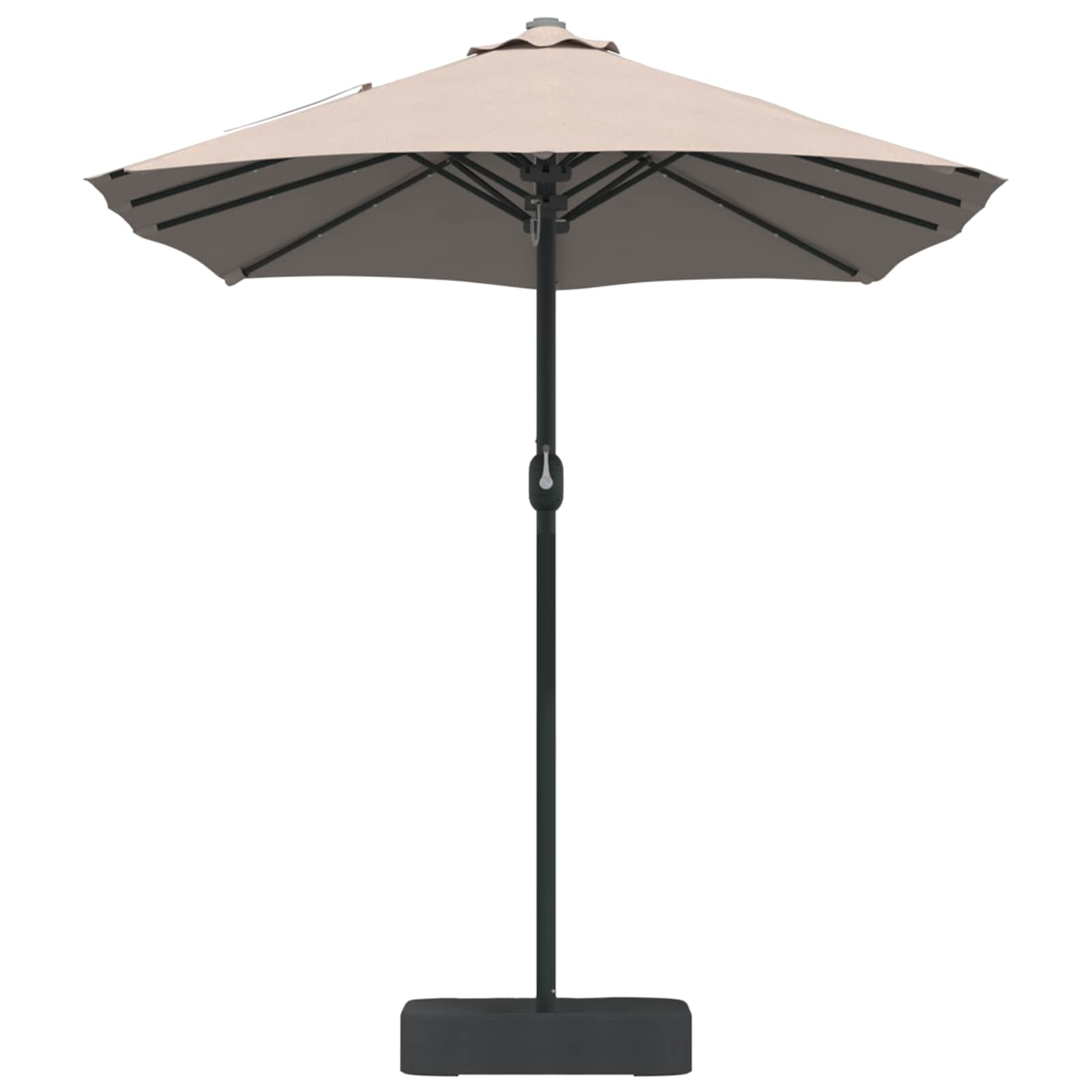 Garten-Sonnenschirm Sand und Anthrazit 385 x 209 x 244 cm