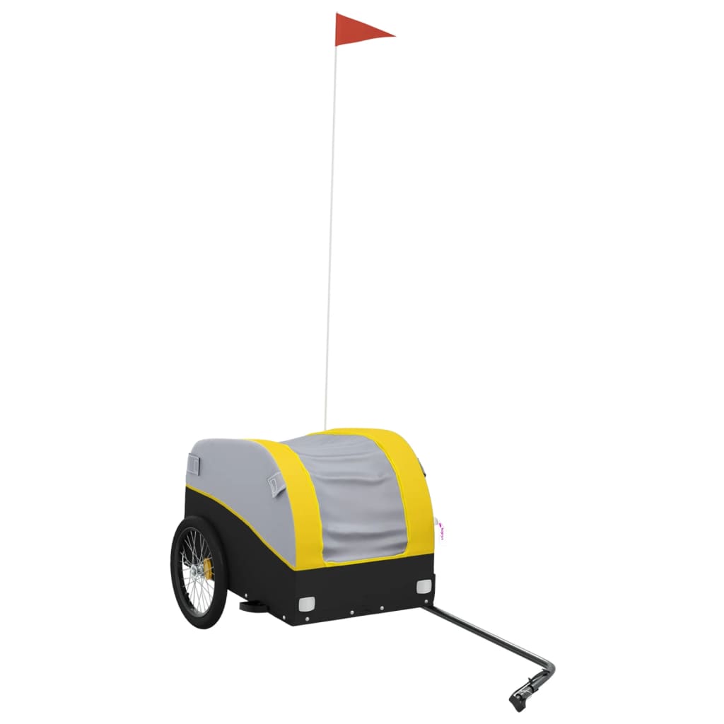 Fahrradanhänger Schwarz und Orange 30 kg Eisen
