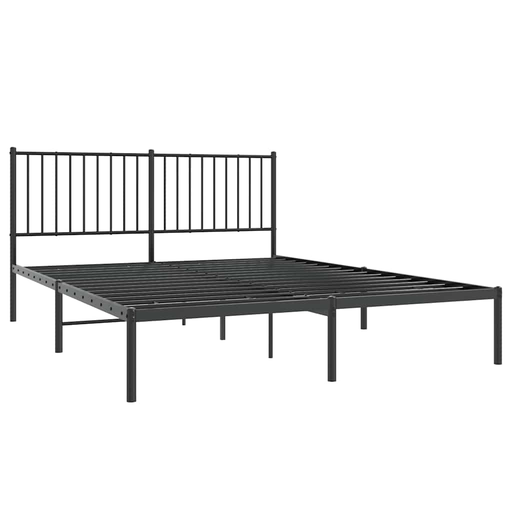 Bettgestell Metall Schwarz 75x190 cm