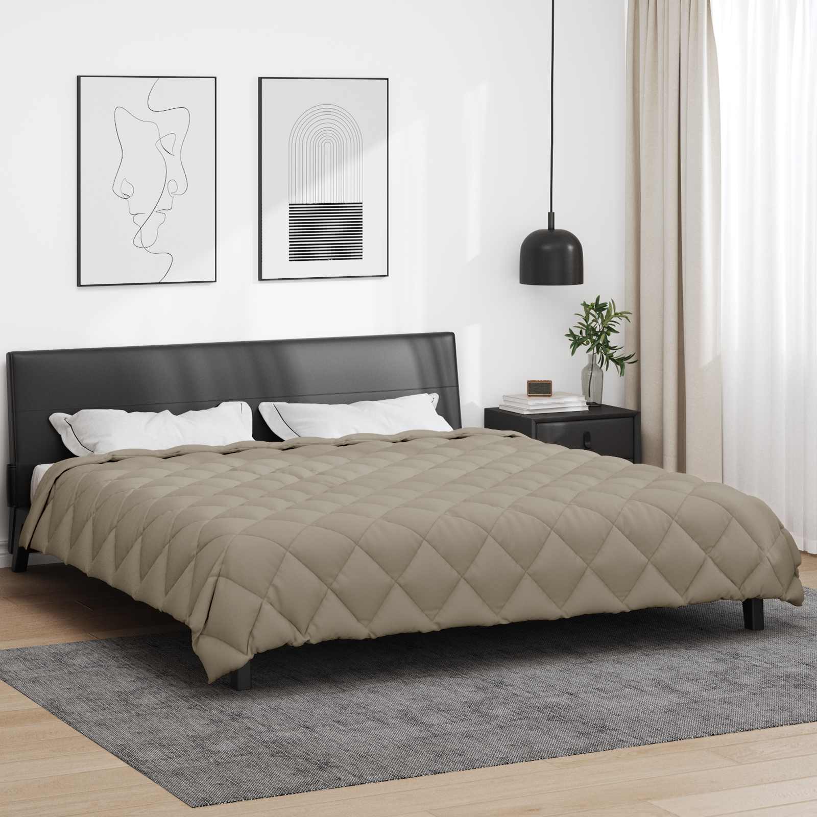 Winterbettdecke Anthrazit 135 x 200 cm Mikrofaser