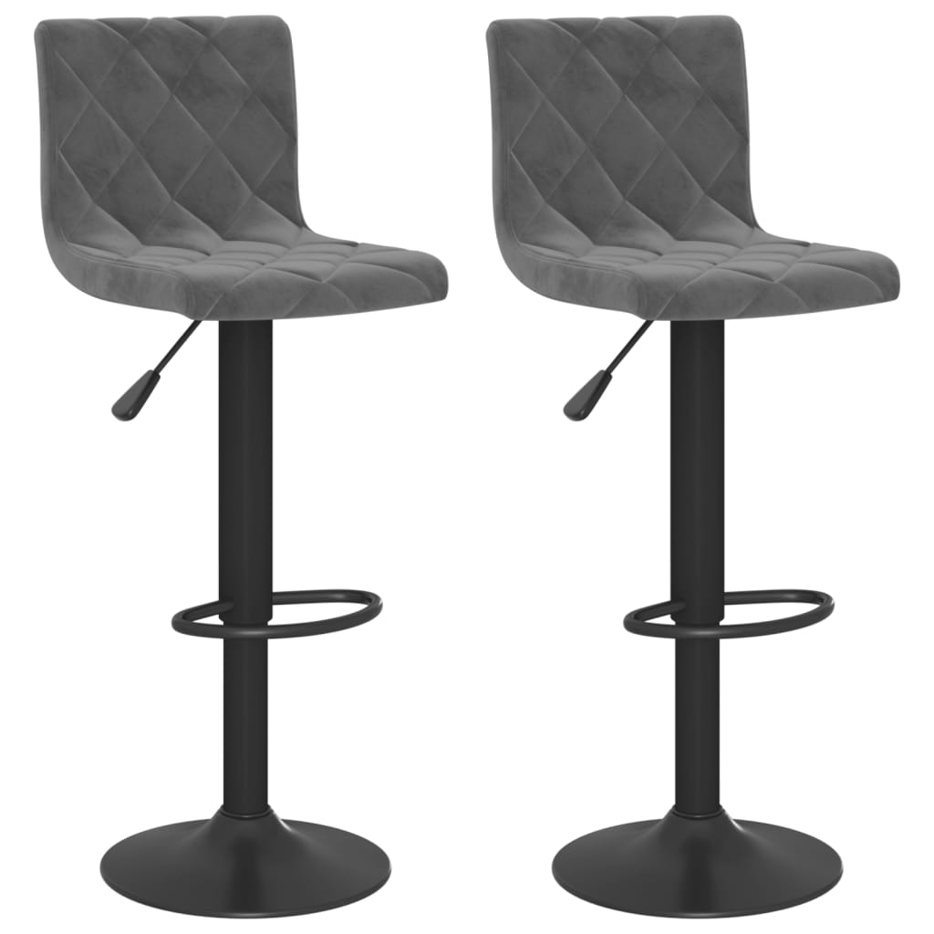 Barhocker 2 Stk. Creme Samt