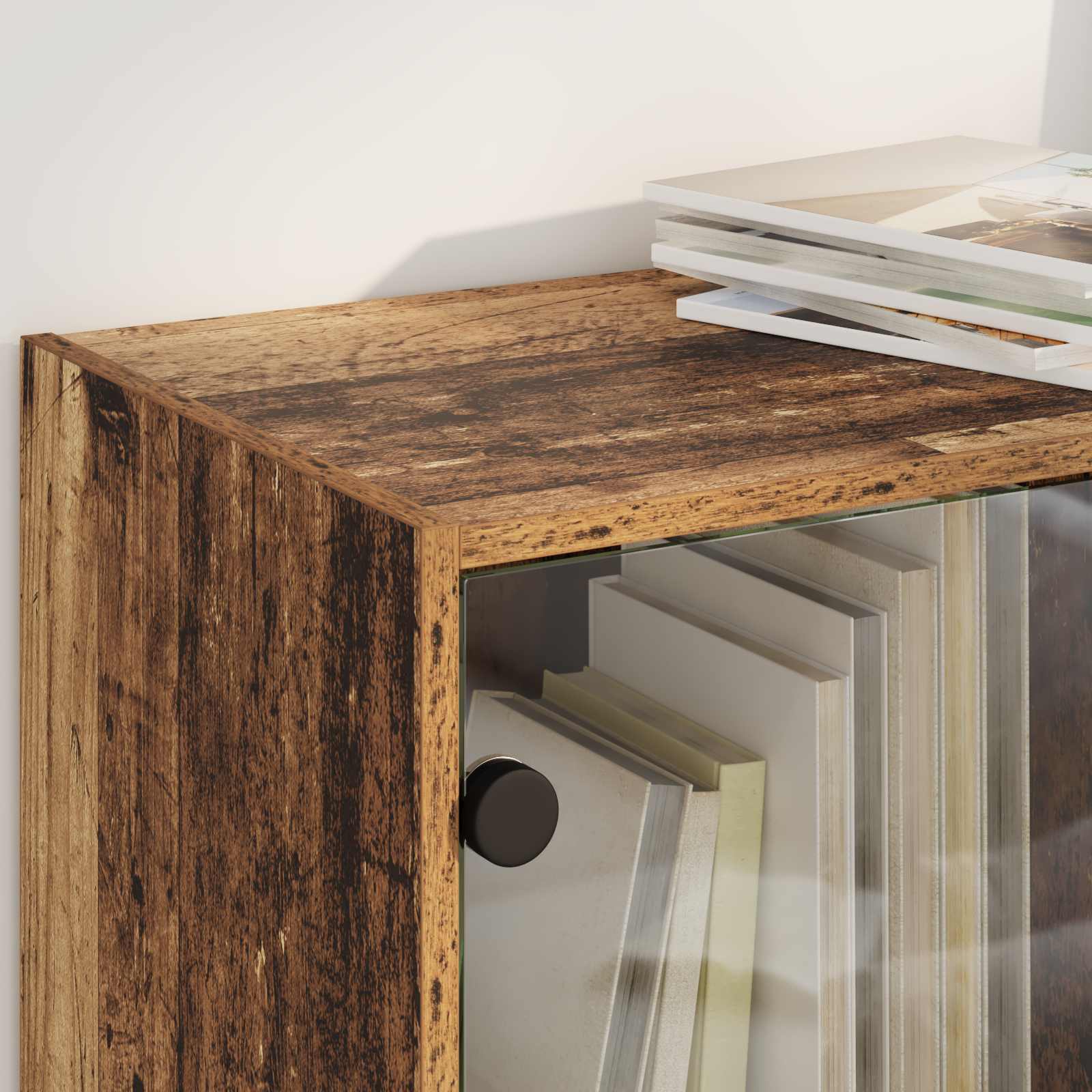 Bücherschrank mit Türen Weiß 136x37x142 cm Holzwerkstoff