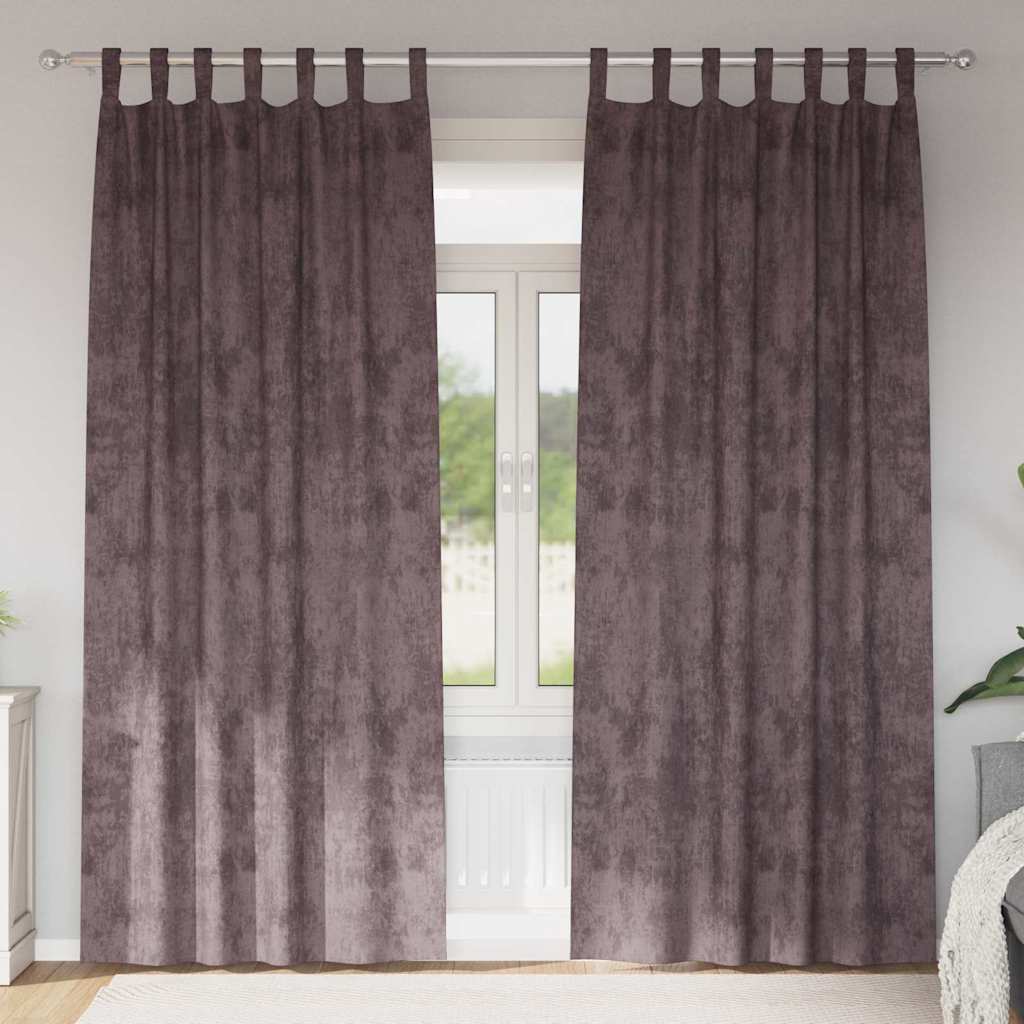 Samtvorhänge mit Vorhängen 2 pcs Weinrot 140 x 140 cm Samt