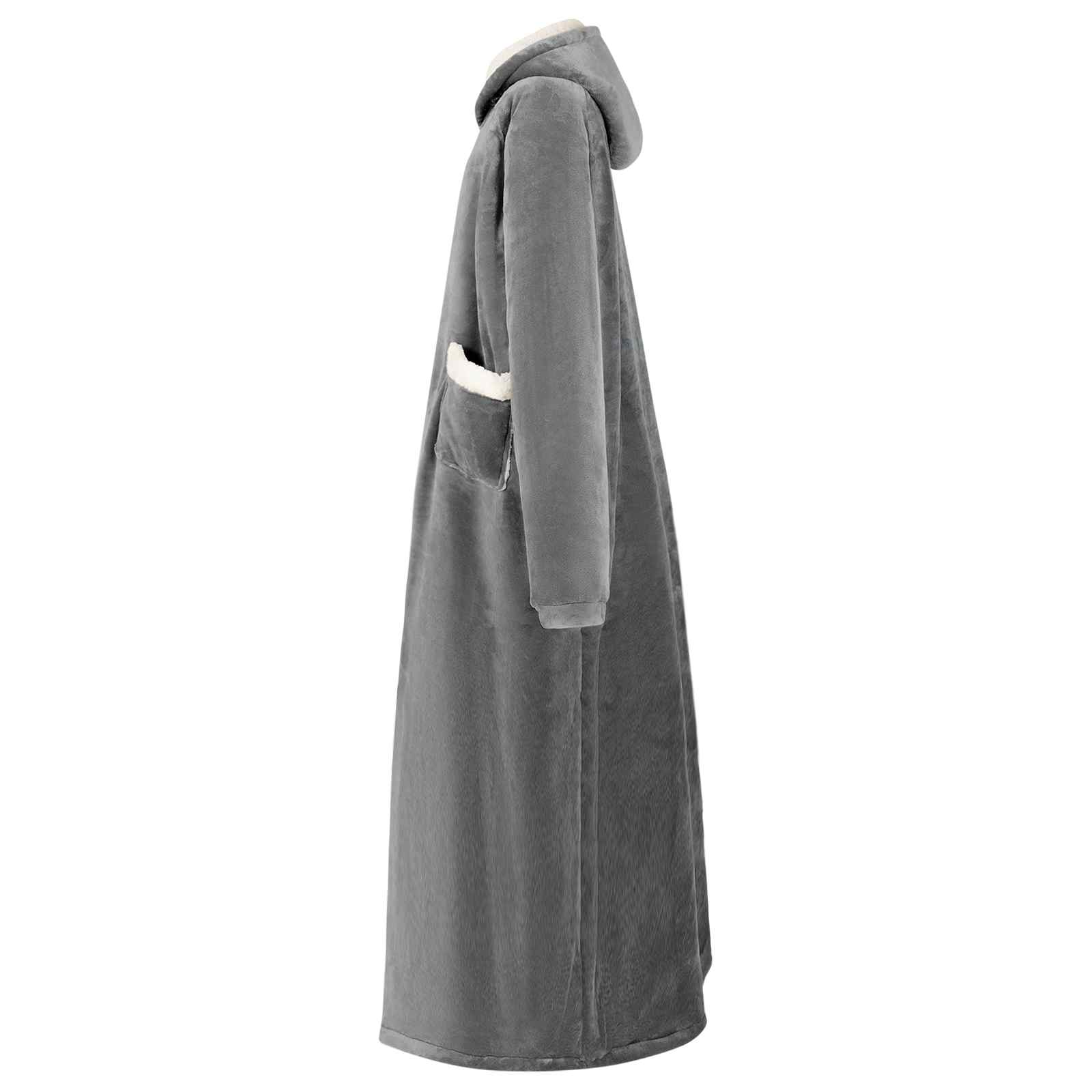 Decken-Hoodie Beige M Fleece und Flanell