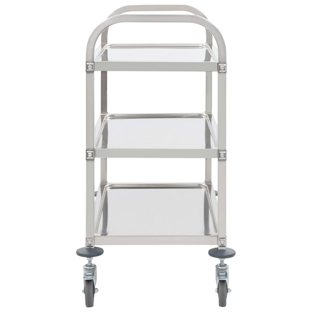 2-Stufiger Servierwagen 96,5 x 55 x 90 cm Edelstahl