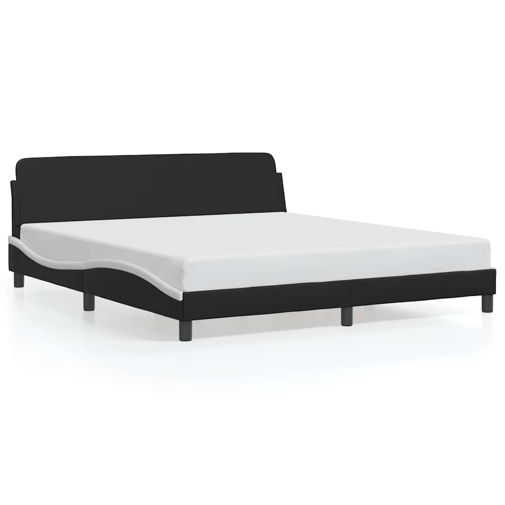 Bettgestell "Dover" Schwarz 80x200 cm Kunstleder