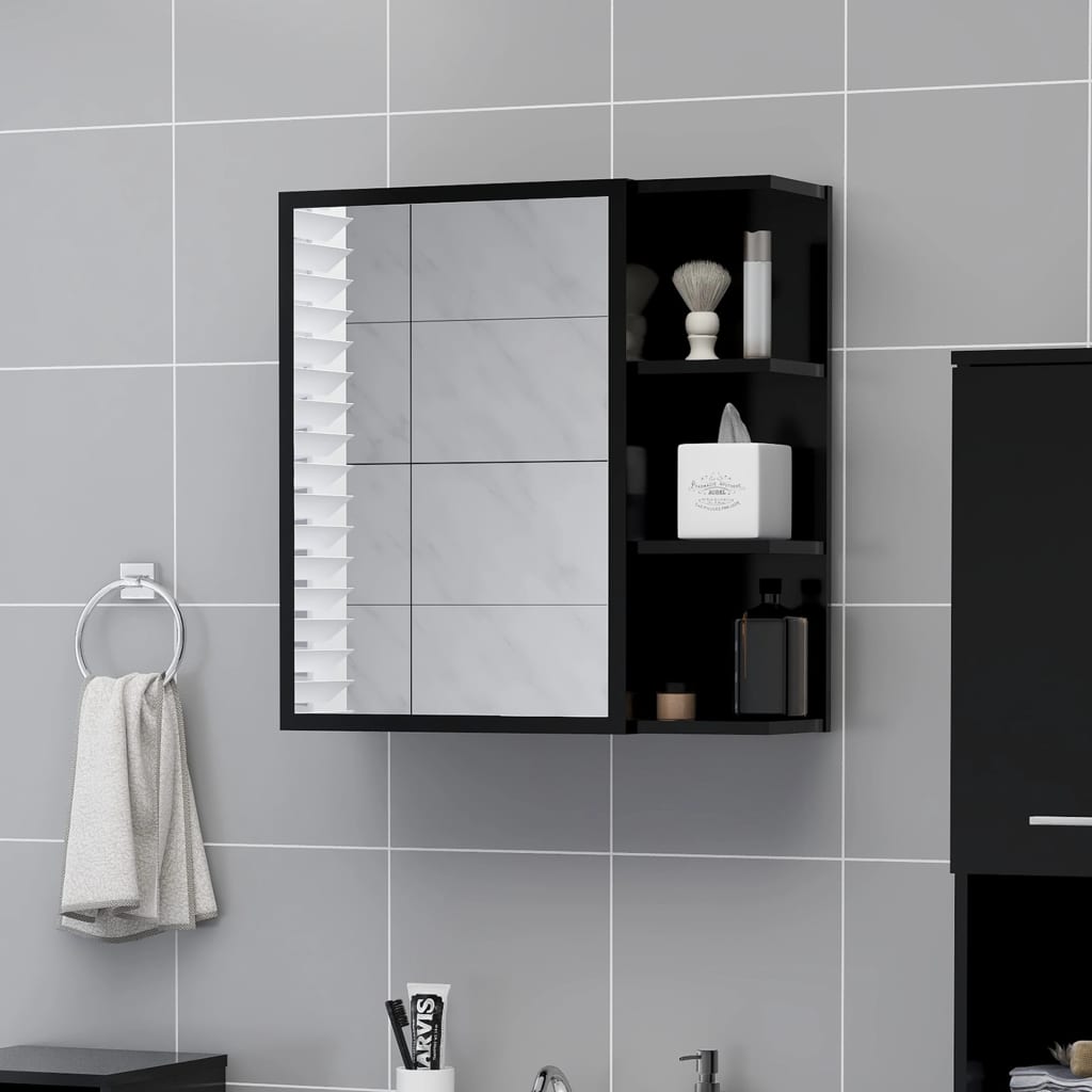 Bad-Spiegelschrank Weiß 62,5x20,5x64 cm Holzwerkstoff
