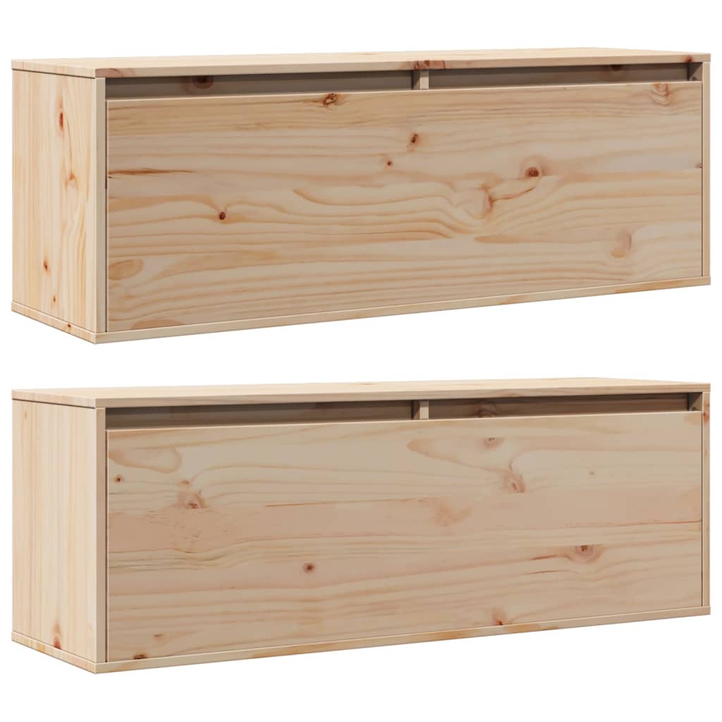 Wandschrank 100x30x35 cm Massivholz Kiefer