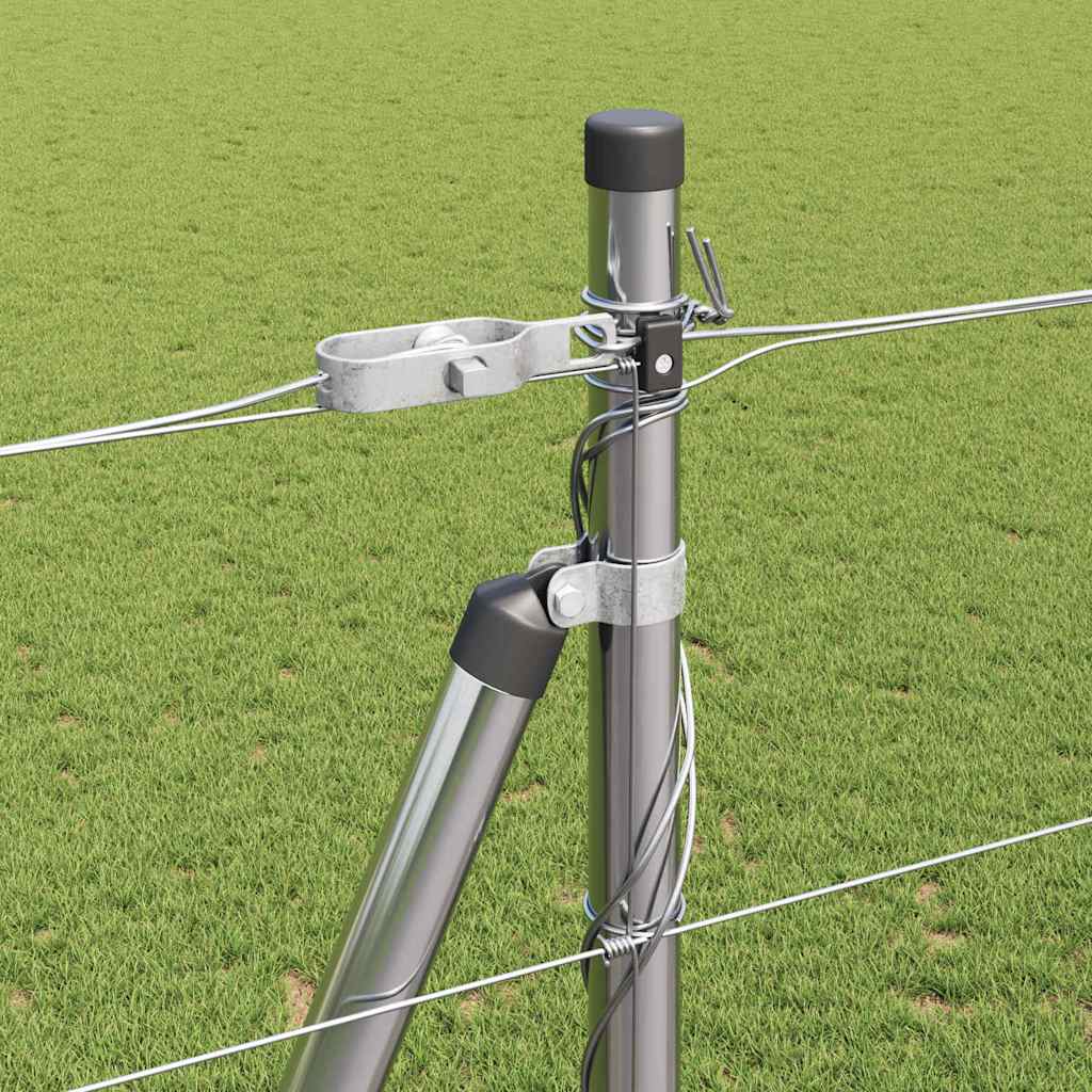 Ground Fix Geschweißter Drahtzaun 25 x 0,8 m Silber Netz