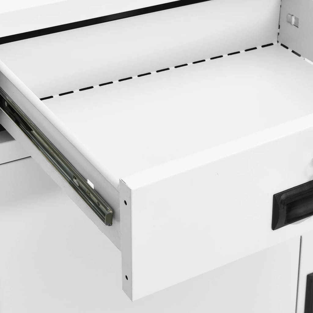 Büroschrank mit Pflanzkasten Anthrazit 90x40x125 cm Stahl