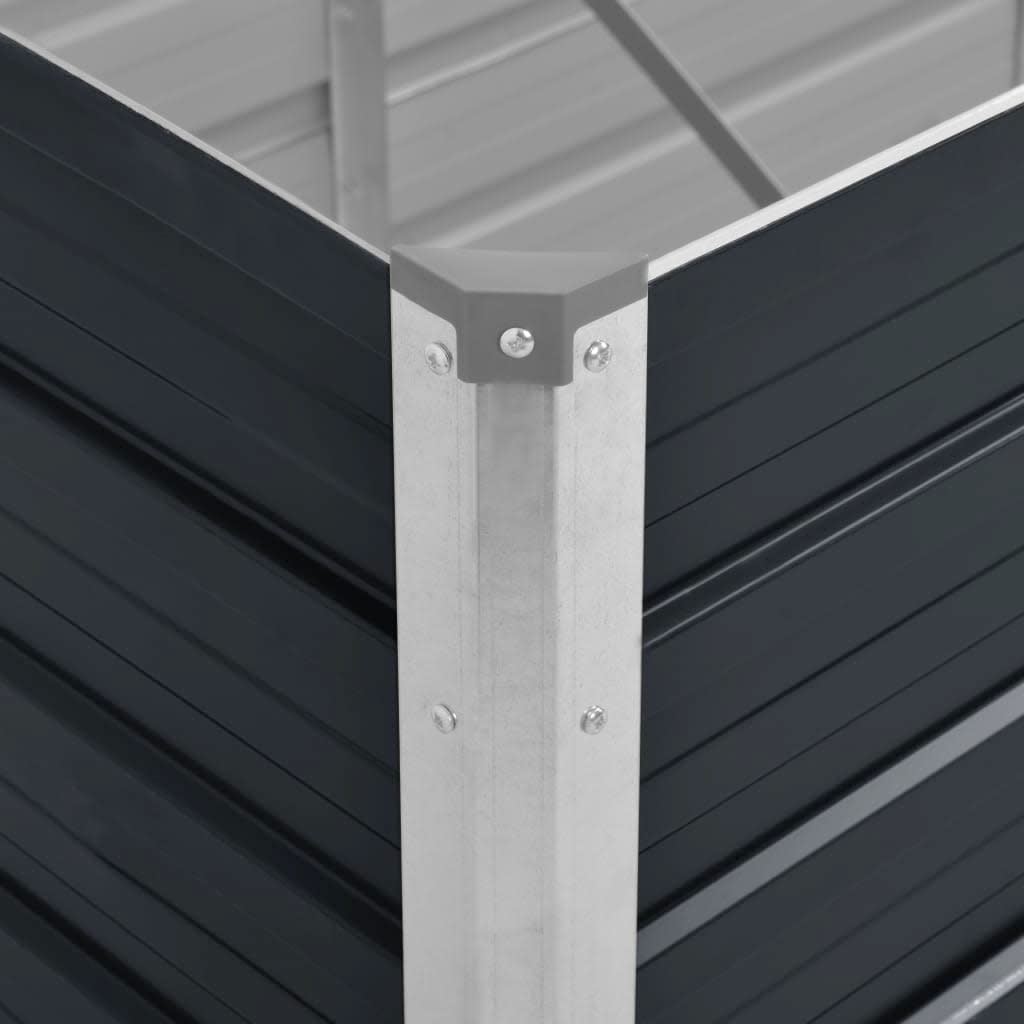 Hochbeet Anthrazit 160 x 80 x 77 cm Verzinkter Stahl