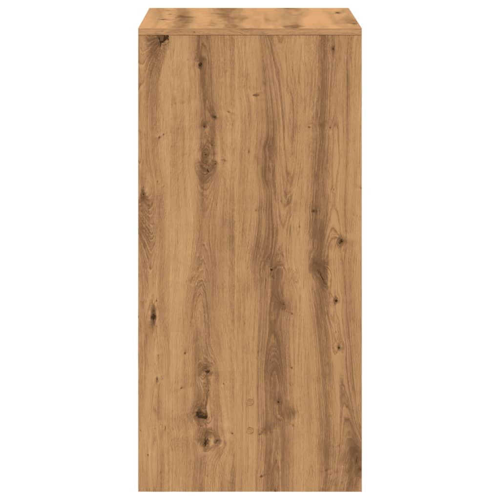 Bartisch Schwarz Eichen-Optik 102 x 50 x 103,5 cm Holzwerkstoff