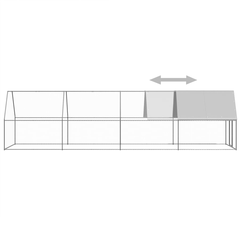 Outdoor-Hühnerkäfig 2x2x2 m Verzinkter Stahl