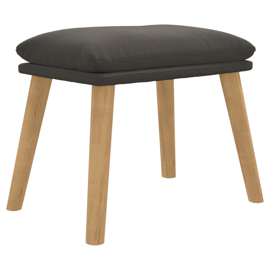 Fußhocker Hellgrau 45x29,5x35 cm Samt