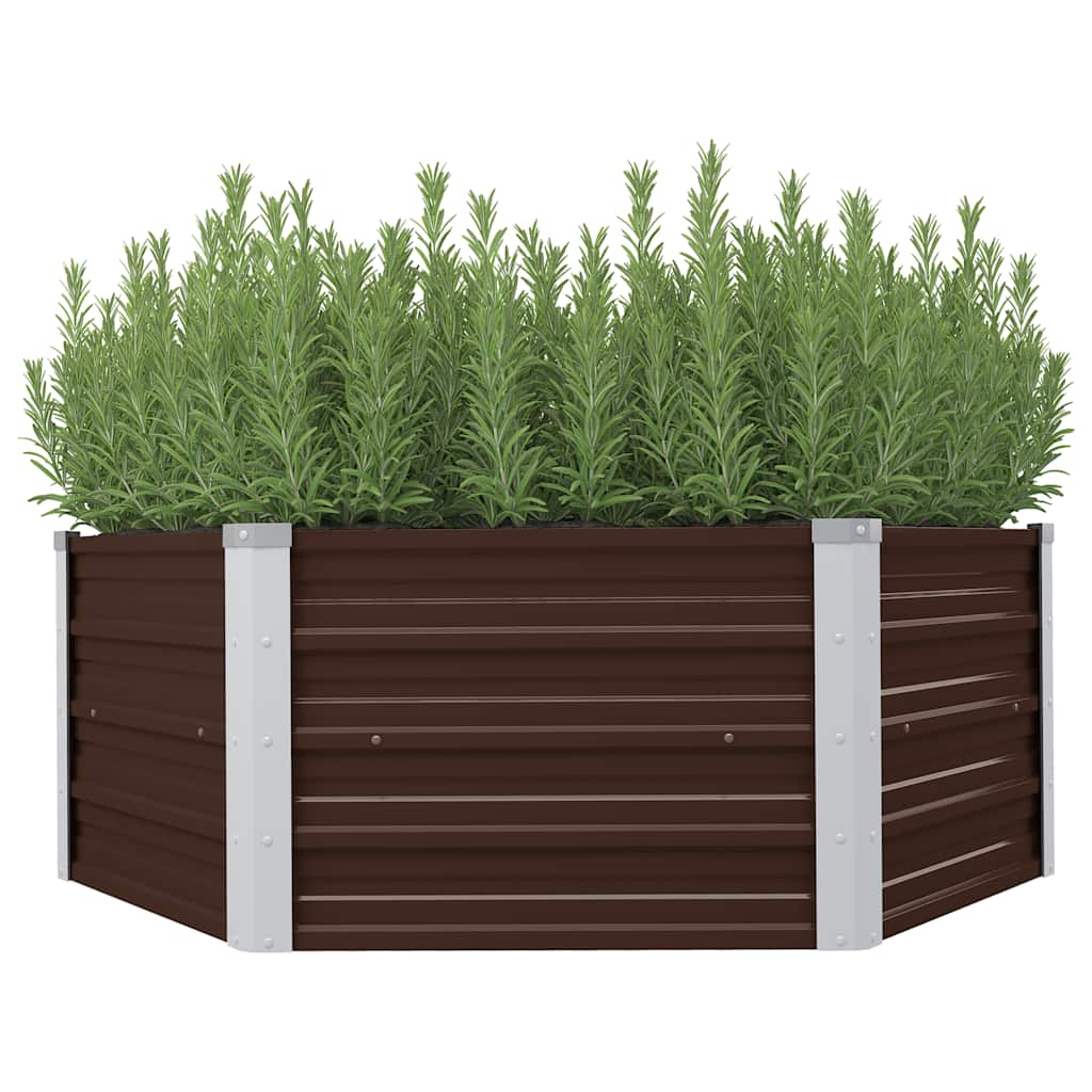 Garten-Hochbeet 129x45 cm Verzinkter Stahl Silber