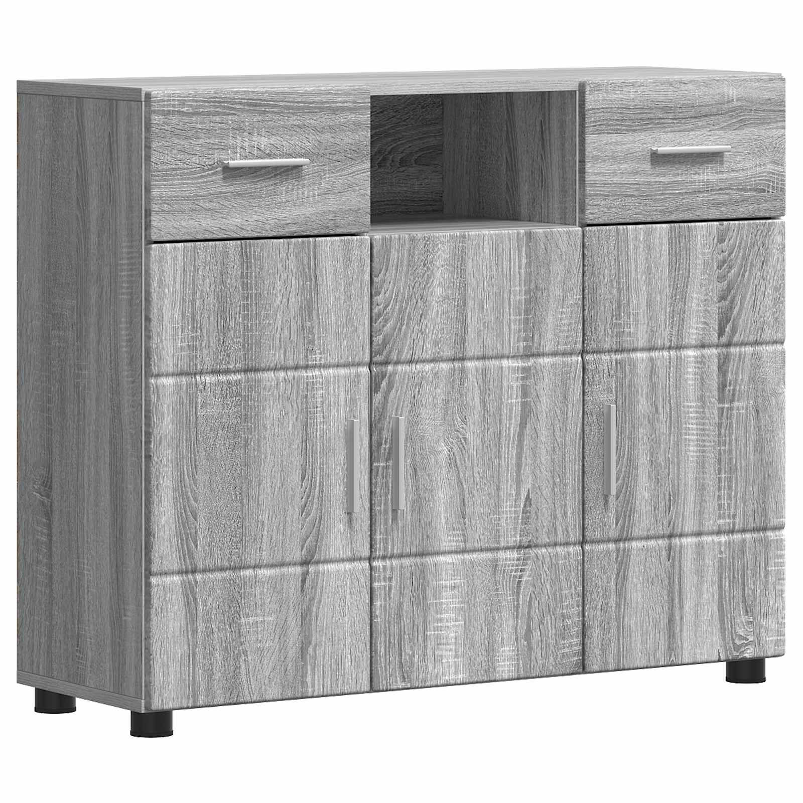 Highboard mit Regal FLORIN Weiß 60 x 35 x 182 cm Holzwerkstoff