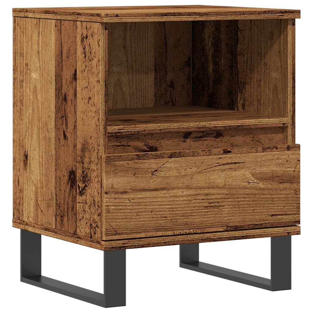 Bettschrank Schwarz Eichen-Optik 40 x 35 x 50 cm Holzwerkstoff