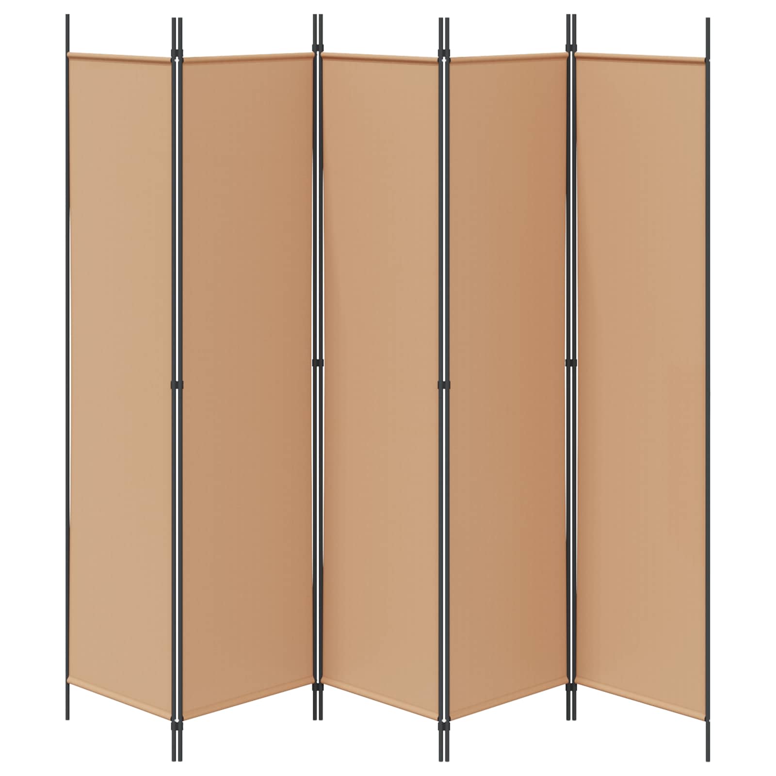 3-tlg. Paravent Schwarz 150x200 cm Stoff