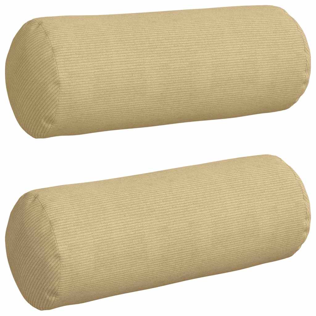 Bolsterkissen 2 pcs Hellgrau Ø 15 x 40 cm Cordstoff