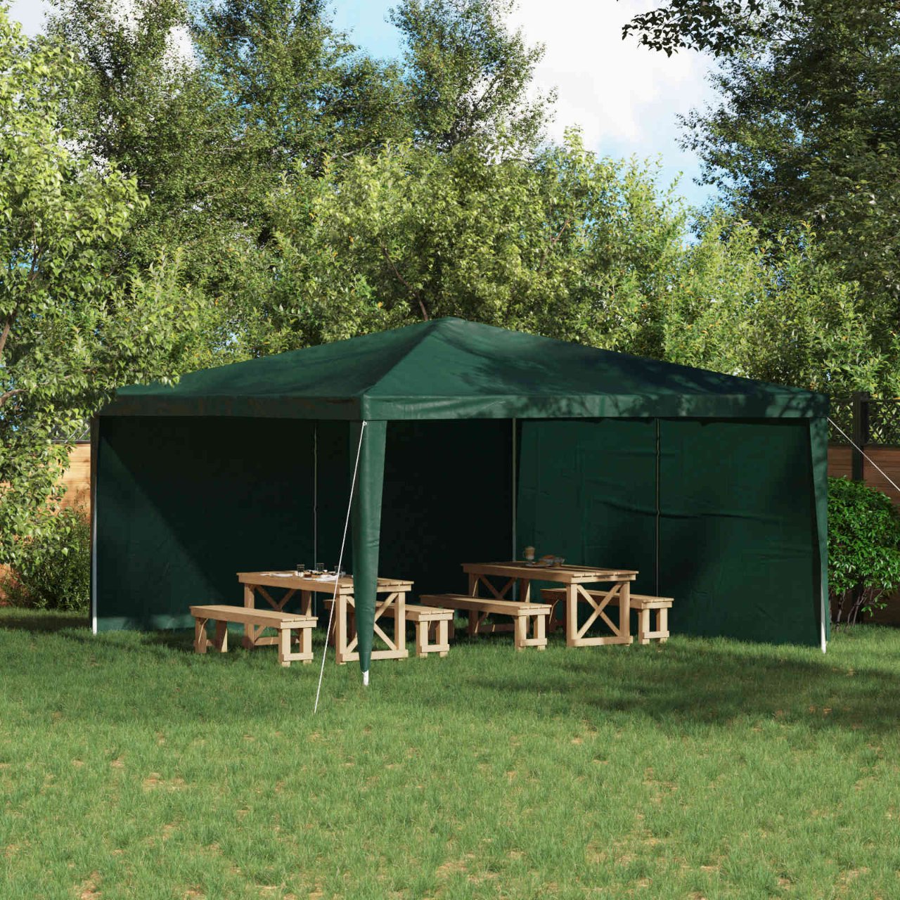 Party Zelt Seitenteil 2 pcs Rot 300 x 195 cm PE und Stahl