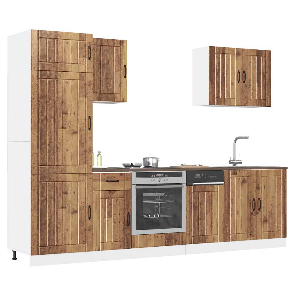 7-tlg. Küchenschrank-Set Lucca Weiß Holzwerkstoff