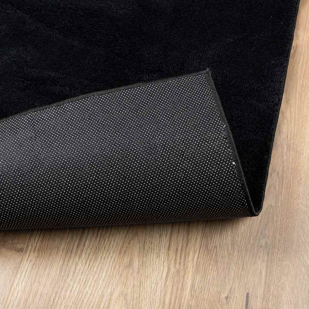Teppich OVIEDO Kurzflor Anthrazit 120x120 cm