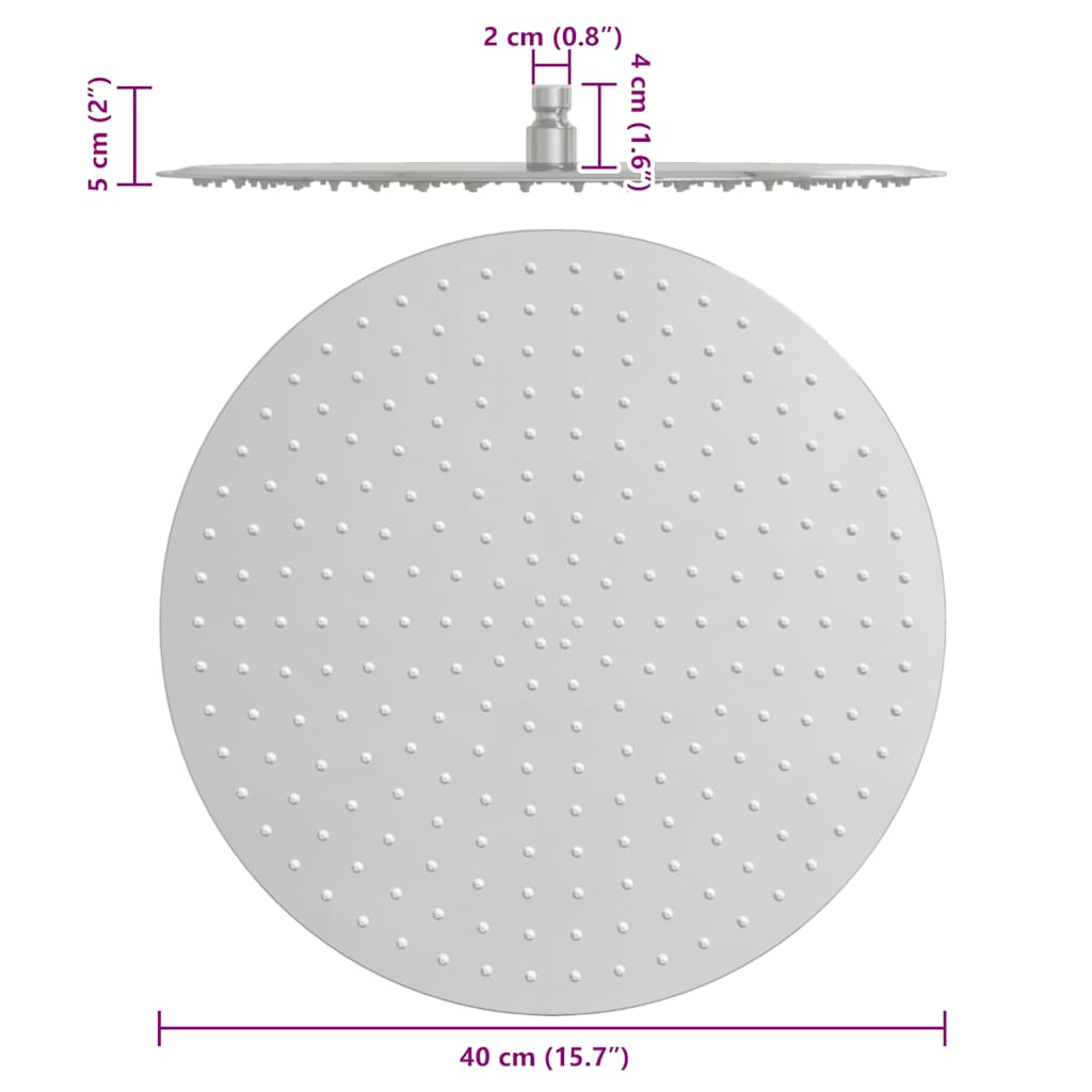 Regenbrause Edelstahl 304 30 cm Rund