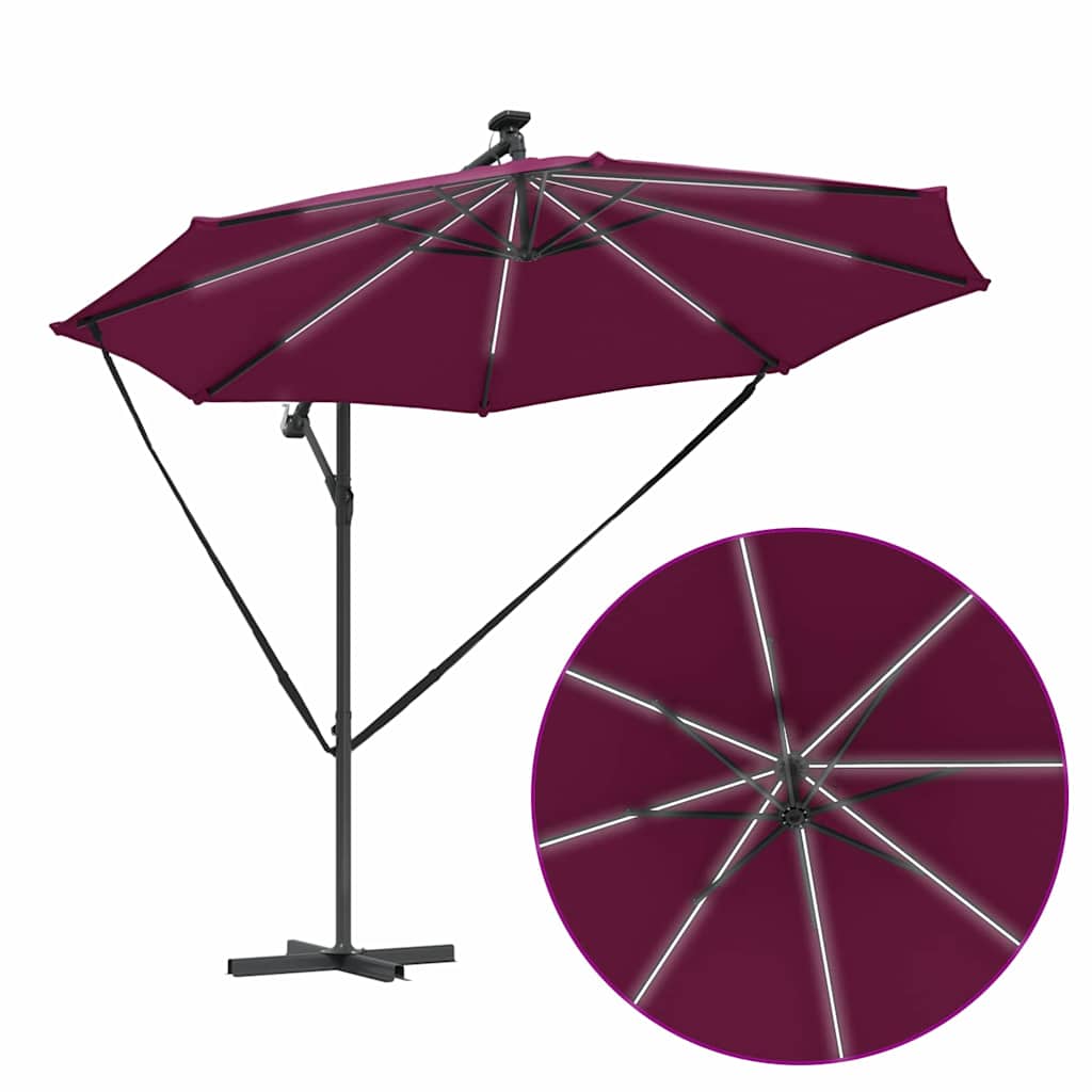 Sonnenschirm Sand 294 x 294 x 248 cm Polyester und Aluminium