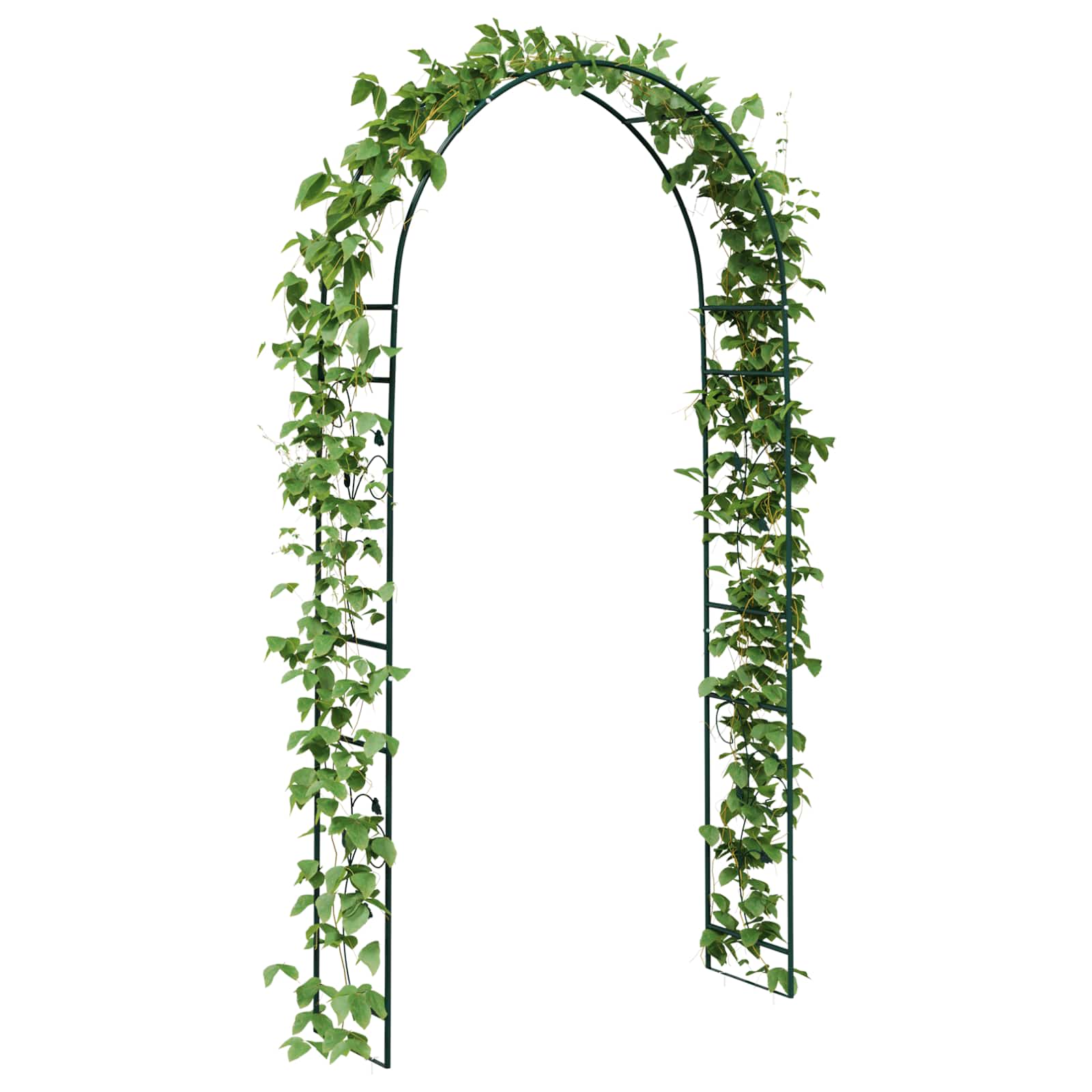 Gartenbogen Floral Schwarz 115 x 37 x 231 cm