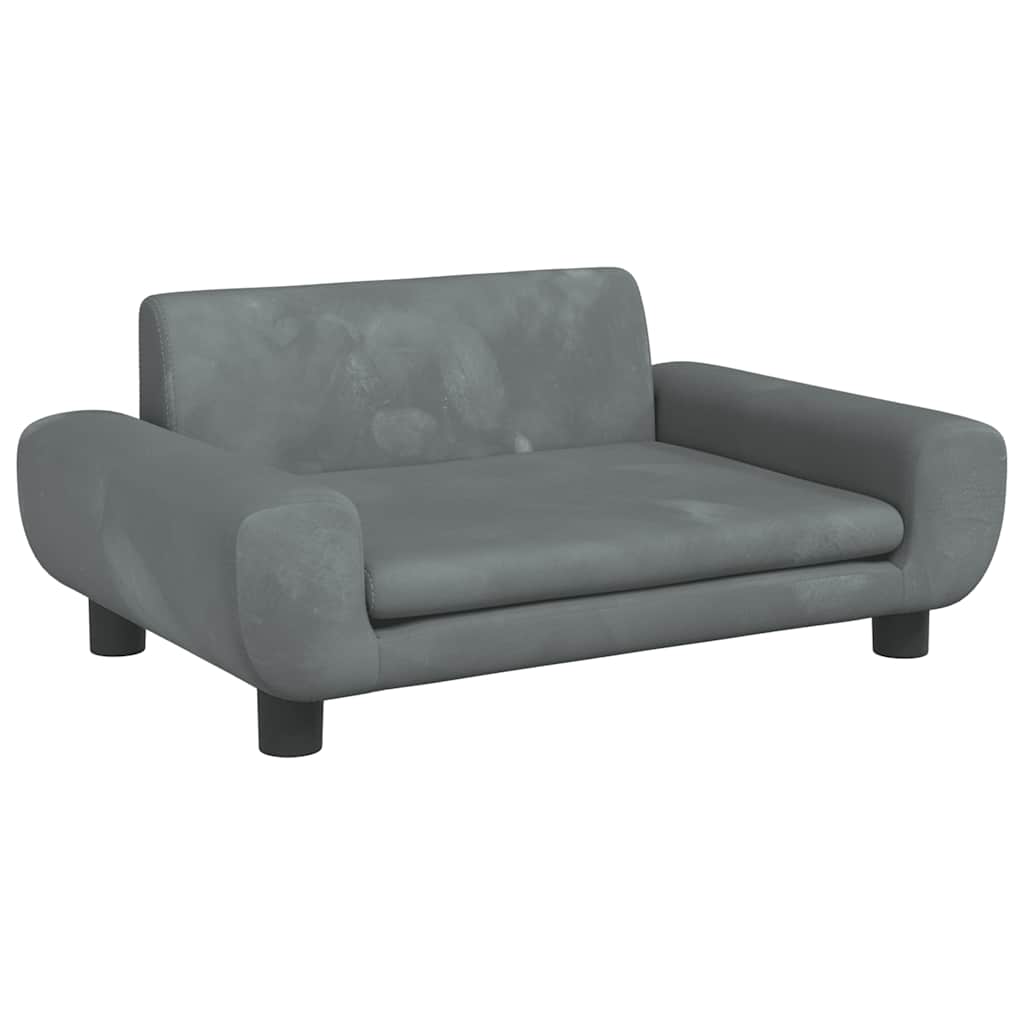 Kindersofa Blau 100x54x33 cm Samt